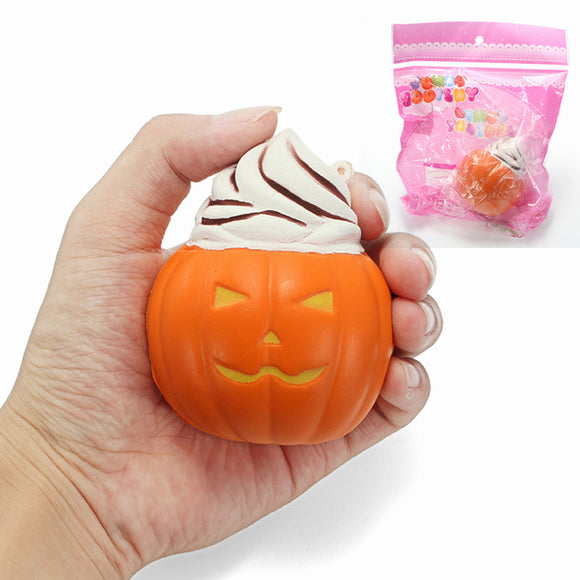 Squishy Pumpkin Ice Cream 8cm Soft Slow Rising With Packaging Collection Gift Decor Toy