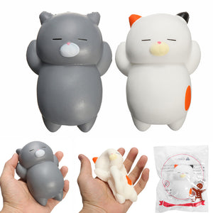 SquishyShop Sleeping Lazy Cat Soft Squishy Slow Rising With Packaging Collection Gift Decor Toy