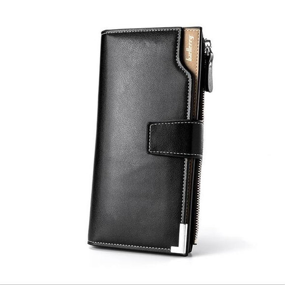 Multifunctional PU Leather Men Wallet Zipper Bag Clutch Card Holder Phone Case for iPhone Samsung