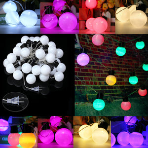 10m 38 Balls LED String Fairy Lights Party Xmas Wedding Holiday Lamp 110V US Plug