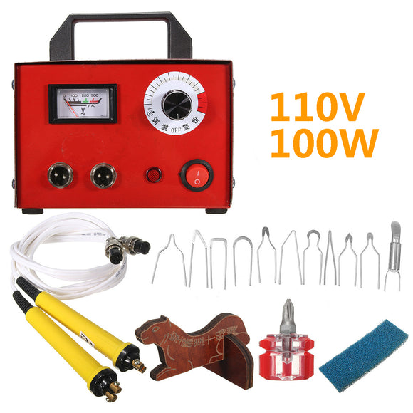 100W 110V Gourd Wood Multifunction Pyrography Tools Machine Heating Wire Pen Kit Tool