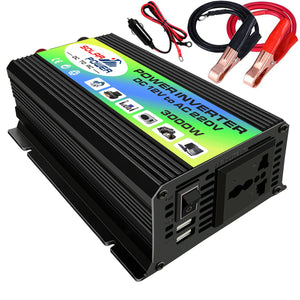 3000W Power Inverter DC 12V to AC 220V Boat Car Inverter USB Charger Converter