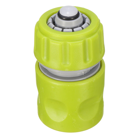 ABS Plastic Water Tap Hose Pipe Connector Quick Hose Coupler with Water Stop Green