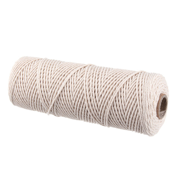 220m Natural Cotton String Twisted Cord Hand Craft Macrame Braided Rope Bracelet 1mm Diameter