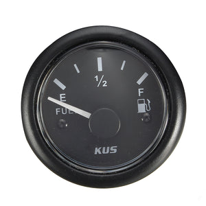 KUS Fuel/Water Level Gauge Marine/Boat Tank Level Indicator Black 52mm 0-190