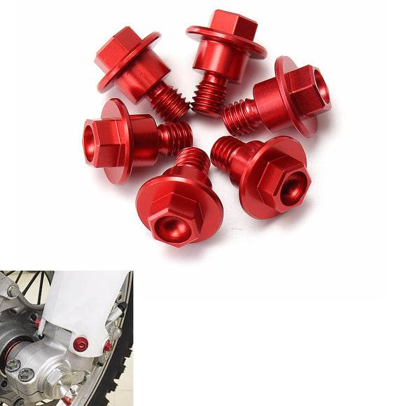 6pcs CNC Red Bolt Fork Guard For Yamaha/Suzuki/KTM/Kawasaki/Honda CRF250/125/450/XR250/400/CR85R