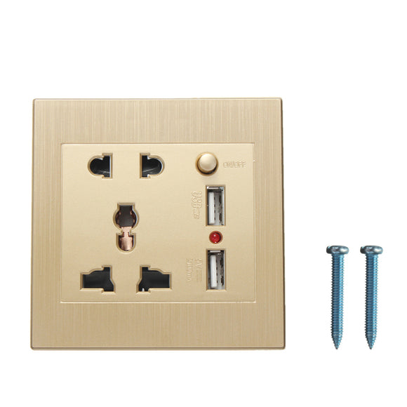 Excellway Socket Wall Electrical Outlet Panel USB Wall Socket USB Socket US/UK/EU Plug