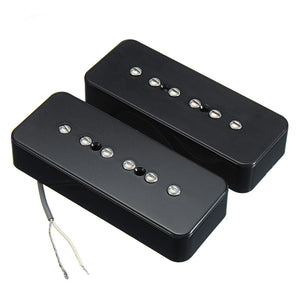 2PCS Black Soap Bar Pickups For LP P90 Soapbar Electric Guitar Neck Bridge