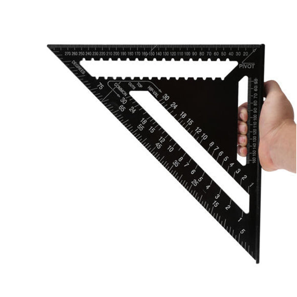 7inch 12inch Triangle Ruler Straight Angle Ruler Measuring Tool Quick Read Square Layout Tool Woodworking Gauge Measure