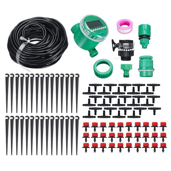 Micro Drip Irrigation System Water Timing Drip Irrigation DIY Kit for Flower Beds Vegetable Gardens