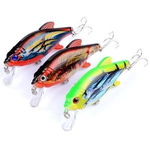 ZANLURE 3PCS 8cm 10.9g Fishing Lures Artificial Fishing Hard Bait Bass Crankbaits Bait