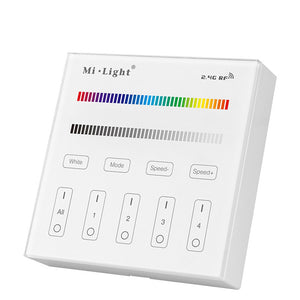 Milight B3 4-Zones Battery Powered Smart Panel LED Dimmer Controller Work With RGBW Floodlight Bulb