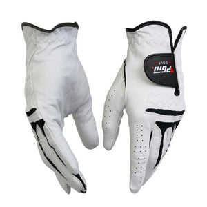 Men's Genuine Leather Golf Gloves Left Right Hand Breathable Sheepskin Anti-skid Beginner Practice