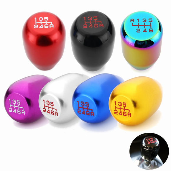 Universal 6 Speed Aluminum Alloy Gear Shift Knob