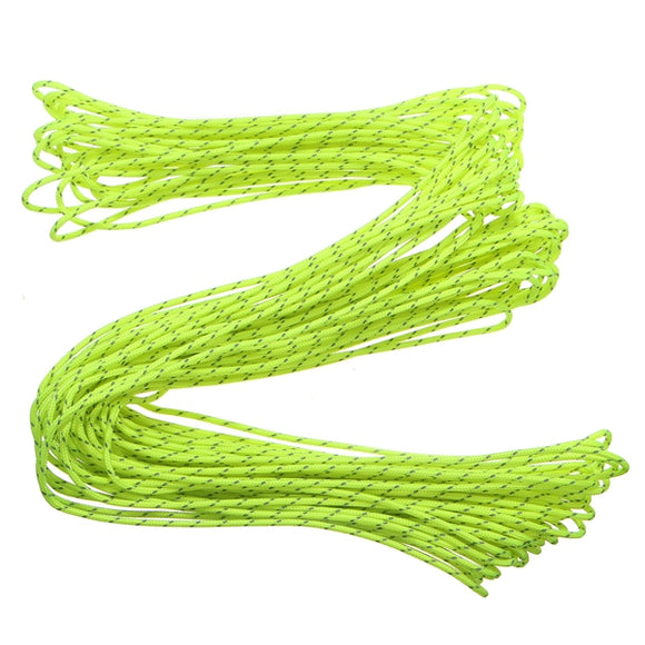 20MGreen Reflective Car Luggage Rop Camping Tent Rope Guy Line Camping Cord Paracord