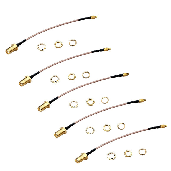 5 pcs RJXHOBBY MMCX to SMA Female 60mm Low Loss FPV Antenna Extension Cable Adapter For FPV RC Drone