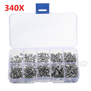 Suleve M3SS1 M3 Stainless Hex Socket Button Head Screws Allen bolt Nut Assortment Kit 340pcs