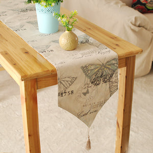 England Style Cotton Linen Tableware Mat Table Runner Tablecloth Desk Cover Heat Insulation Bowl Pad