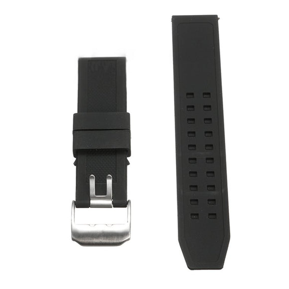 DEFFRUN Replacement 23mm Silicone Rubber Black Watch Band Strap Bracelet For Luminox
