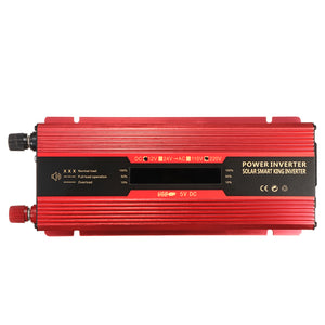 6000W Peak LCD Solar Power Inverter DC12/24V to AC 110V/220V Converter