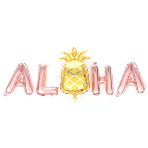 16 Inch Rose Gold Style Pineapple Balloon Aluminum Balloon Set Golden Hawaiian Party Decora Toys