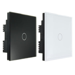 AC 250V Tempered Glass Wall Switch Panel - One Switch Double Control