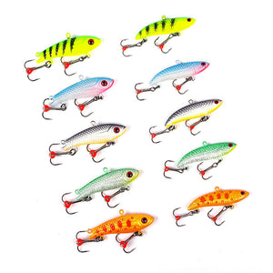 ZANLURE 5pcs/set 35g 5.5cm Winter Ice Fishing Lure 3D Eyes Carp Fly Hard Bait Lure