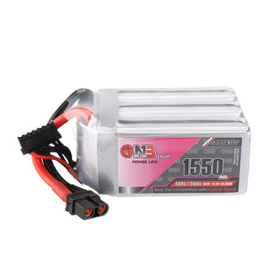 Gaoneng GNB 22.2V 1550mAh 130C 6S Lipo Battery XT60 Plug for FPV RC Racing Drone