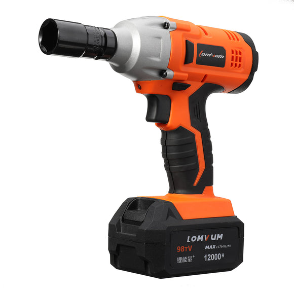 Lomvum 20V XR 12000mAh Brushless High Torque 1/2Inch Impact Wrench with Hog Ring Anvil