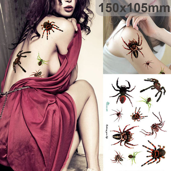 Halloween 3D Spider Paster Halloween Makeup  Scars Terror Festival Sticker