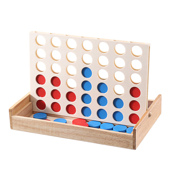 Connect Four 4 In A Row Indoor Family Party Game Rubber Wooden Toys Kids Educational Toys Gift