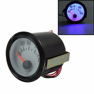 Universal Car Black Water Temp Celsius Gauge TACHO 40-120C Blue Light 2 52mm"