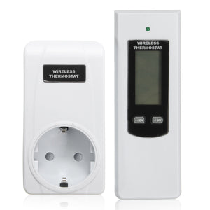 TS-808 RF 433MHz Remote Control LCD Wireless Temperature Thermostat with Alarm Function