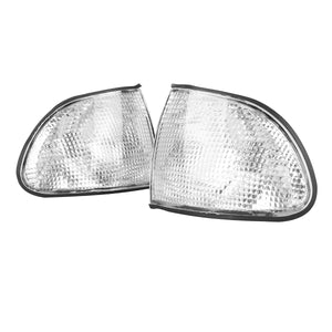 Side Parking Corner Light Cover Clear Lampshade Set for BMW E38 7 Series 1995-1998