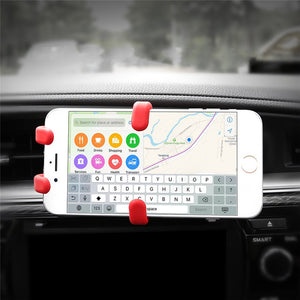 Carton Bear Silicone Flexible Car Air Vent Holder Phone Mount for iPhone X Samsung S8 Xiaomi 6 GPS