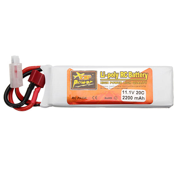 ZOP Power 11.1V 2200mAh 3S 20C Lipo Battery T Plug