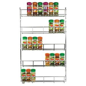 5 Tiers Kitchen Spice Rack Cabinet Organizer Wall Mount Storage Shelf Holder Kitchen Storage Rack