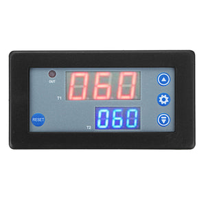 Digital Dual Display Time Cycle Timing Delay Relay Module 1500W 10A