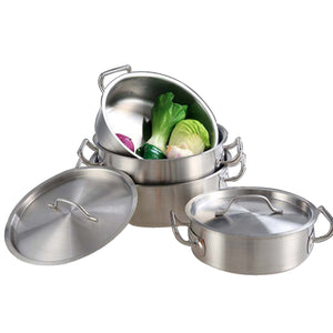 26 / 32cm Stainless Steel Thick Hot Pot Induction Compatible Home Kitchen Cookware