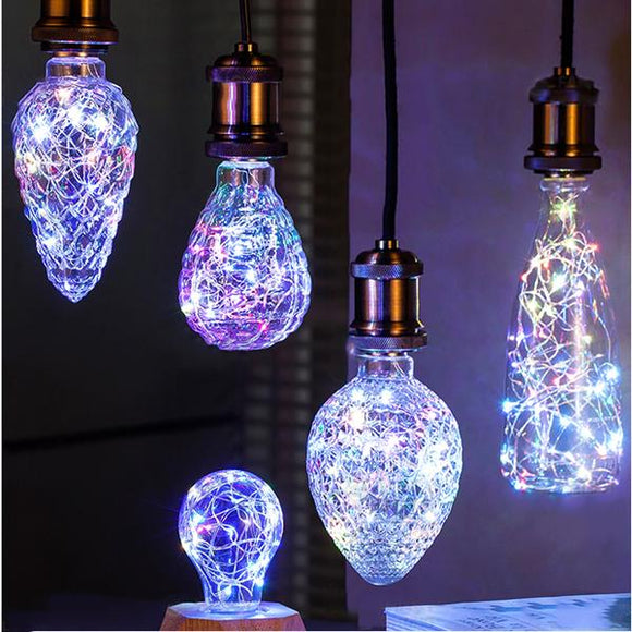 E27 3W Vintage Edison LED  Multi-color Holiday Democratic Light Bulb For Party Christmas AC85-265V