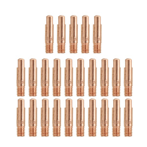 25Pcs Brass Welding Torch Contact Tip Gas Nozzle For 0.035 Tweco Mini #1 and For Lincoln Magnum"