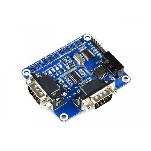 Waveshare 2-Channel Isolated RS232 Expansion HAT SC16IS752+SP3232 for Raspberry Pi