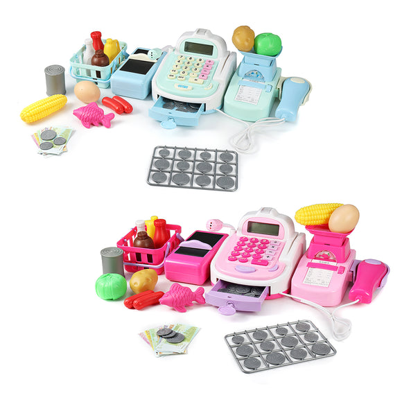 Supermarket Till Kids Cash Register Toys Gift Set Child Girl Shop Role Play Gifts