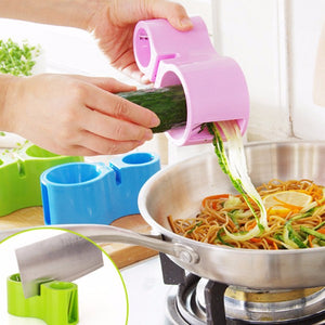 2 Blades Vegetable Spiral Slicer Vegetable Peeler Cutter Cucumber Carrot Veggie Julienne Tool