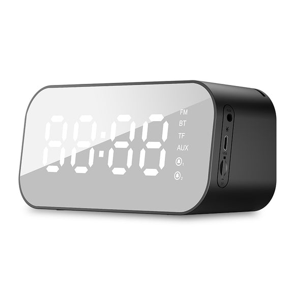 Havit M3 Wireless bluetooth Speaker LED Display Dual Alarm Clock FM Radio TF Card Stereo Bass Speaker with Mic