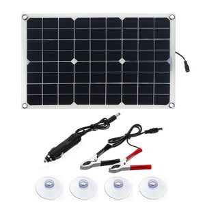 20W 5V USB Output Monocrystalline Silicon Solar Panel Kit with Double USB Port