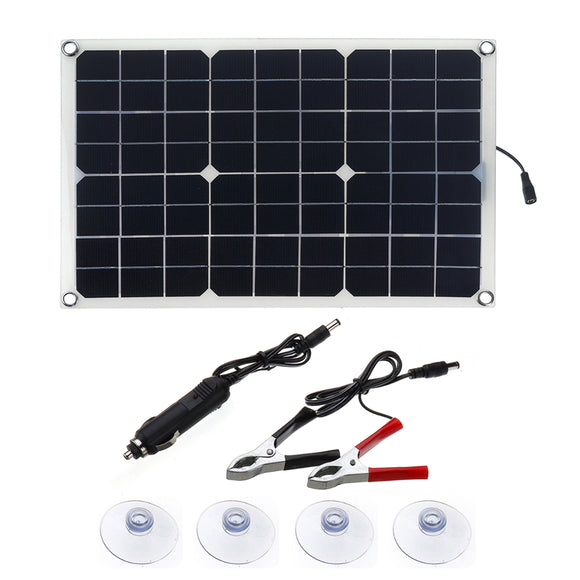 20W 5V USB Output Monocrystalline Silicon Solar Panel Kit with Double USB Port