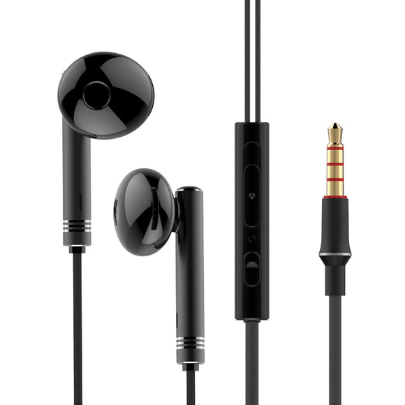 Q8 Mini Wired Earphone Metal Stereo Super Bass 3.5mm Jack Line Control Sport In-ear Headset With Mic