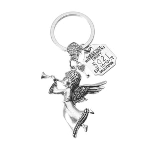 Retro Angel Drilling Key Ring Cute DIY Handmade Metal Key Chain