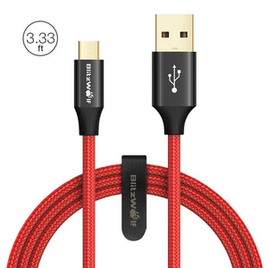 BlitzWolf AmpCore Turbo BW-MC7 2.4A Braided Durable Micro USB Charging Data Cable 3.33ft/1m